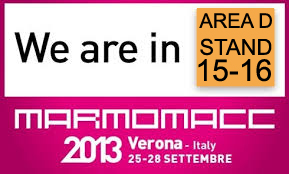 Saremo presenti alla fiera internazionale del marmo e delle tecnologie AREA D stand 15-16